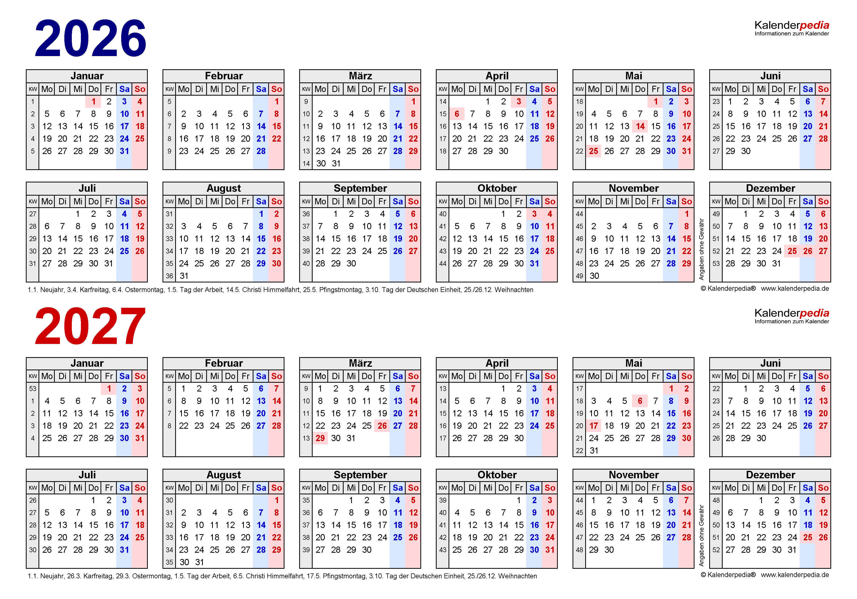  2026 And 2027 Calendar 