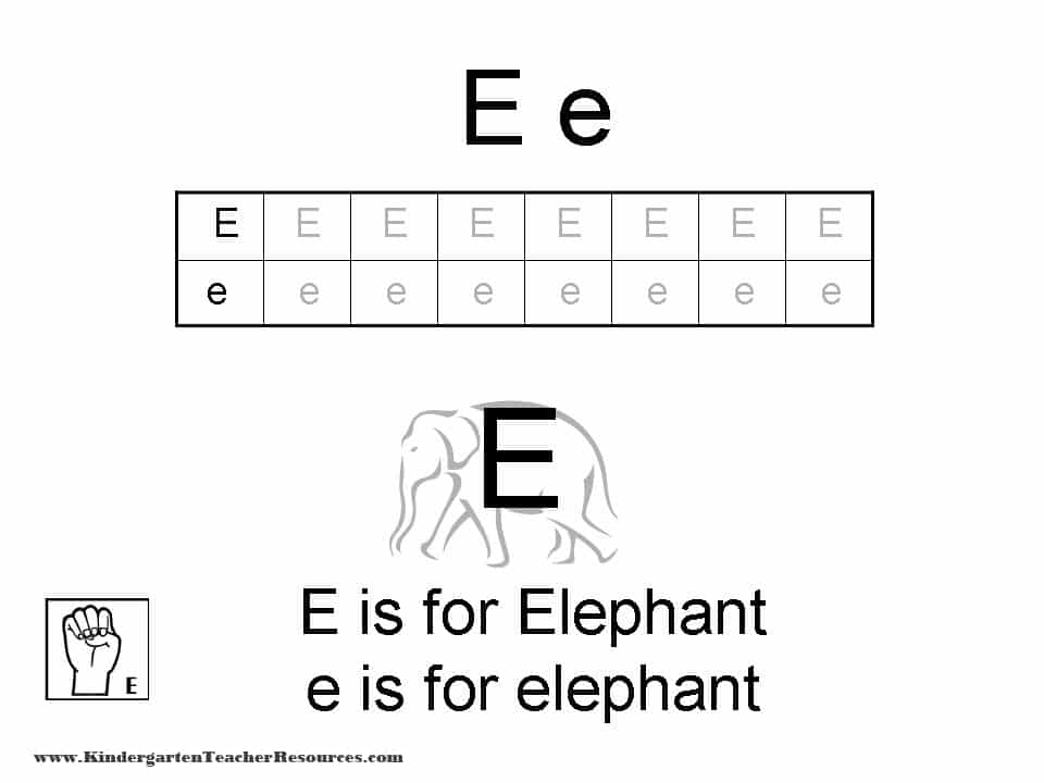  Letter E Worksheets Motiv 