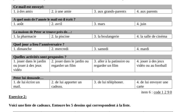 is there niveau 6 eme exercices à imprimer