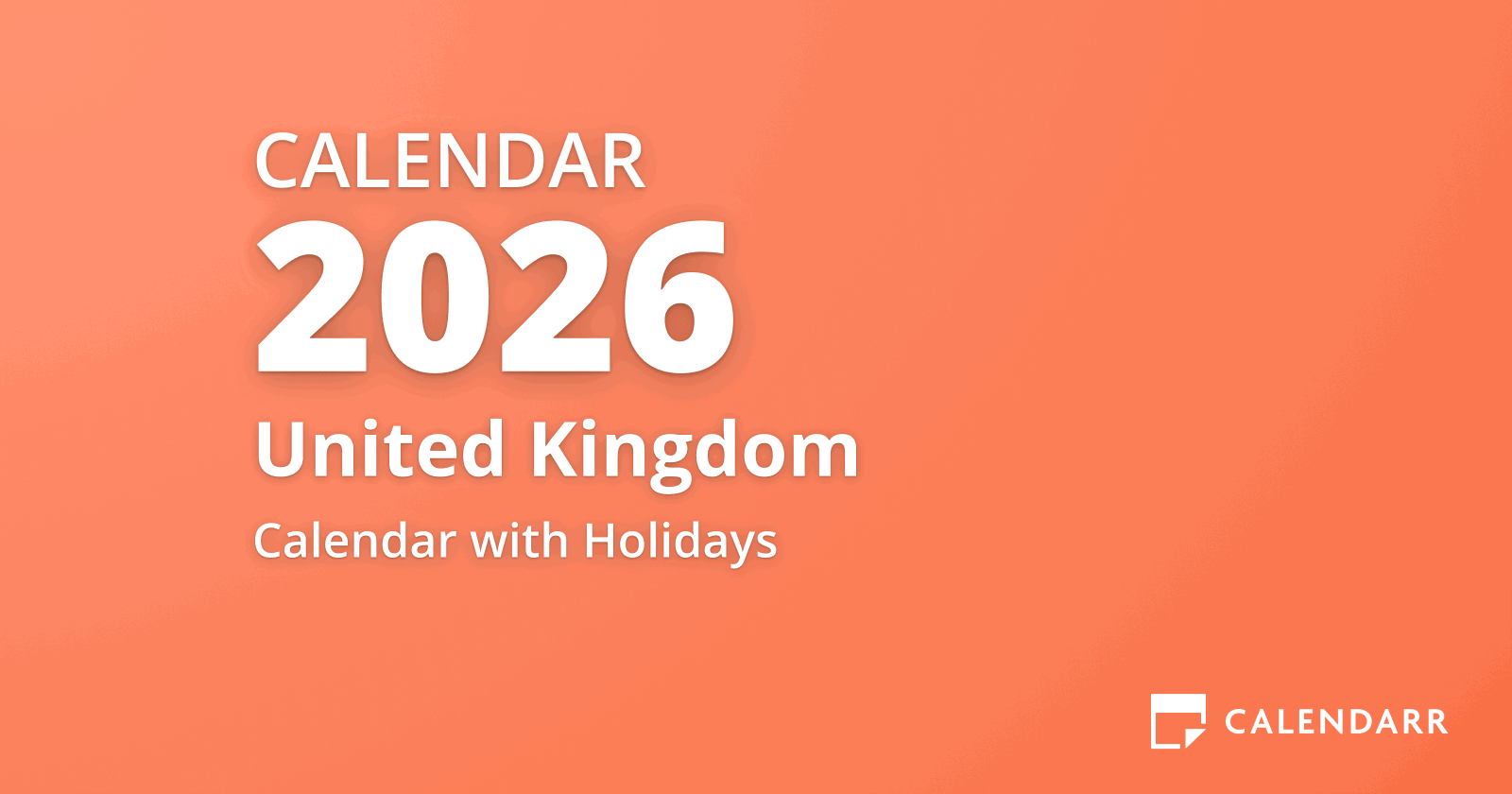  2026 Holidays (2026 Holidays and Celebrations) - Calendarr Motiv 