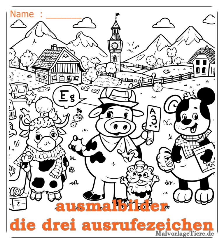  ausmalbilder die drei ausrufezeichen 09 by malvorlagetiere.de 