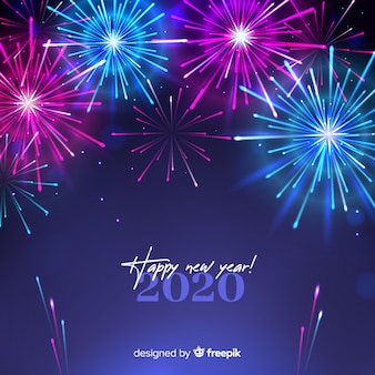  Beautiful new year 2020 fireworks Motiv 