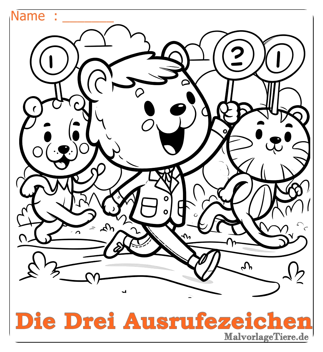  die drei ausrufezeichen ausmalbild 10 by malvorlagetiere.de Motiv 