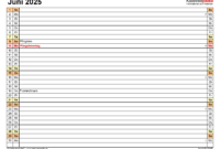 juni 2025 kalender pdf