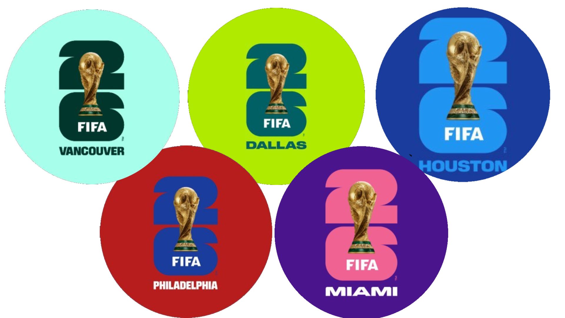 Ciudades sede de Copa del Mundo 2026 revelan sus logos oficiales 