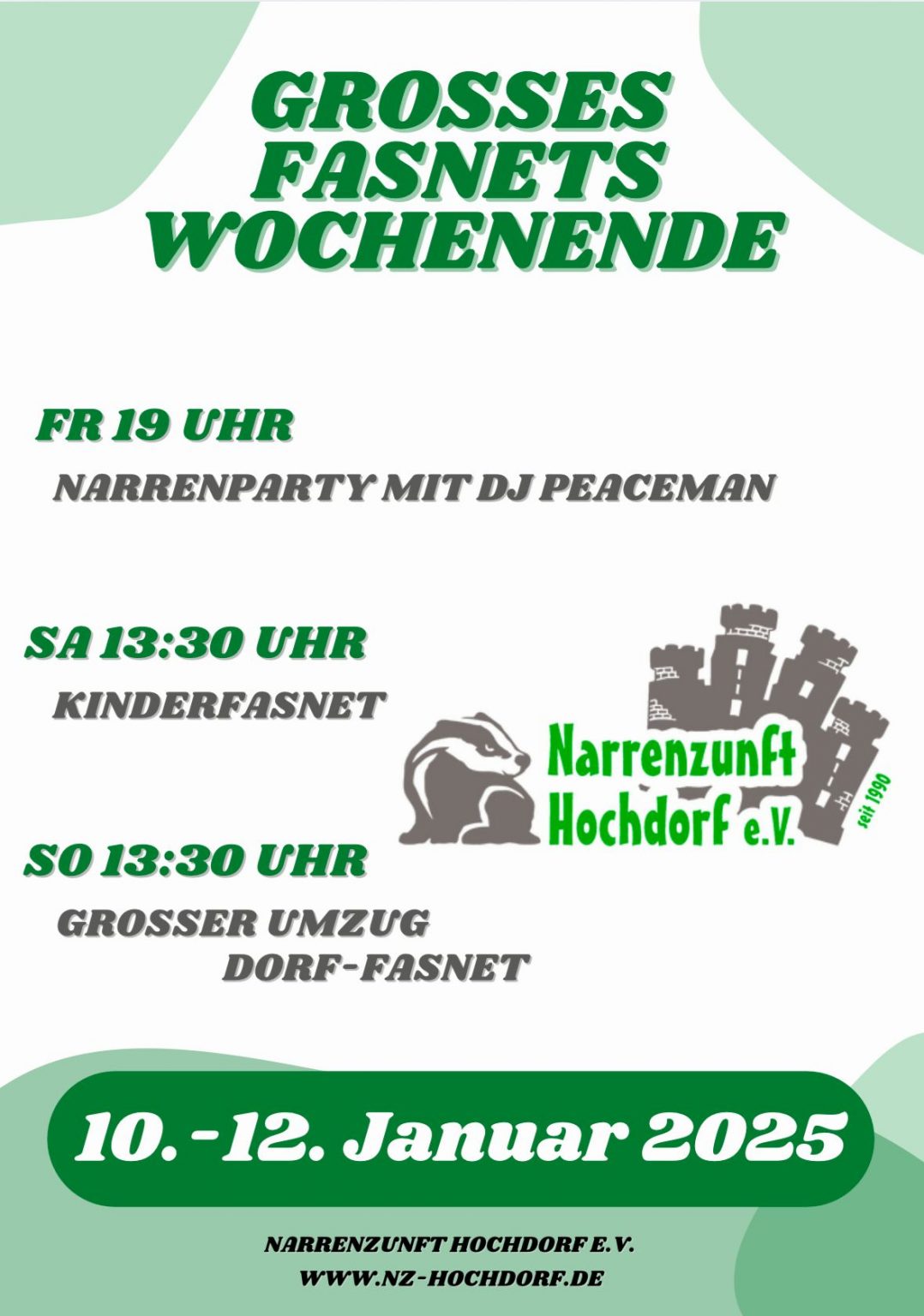  Fasnet 2025 – Narrenzunft Hochdorf e.V. 1990 Motiv 