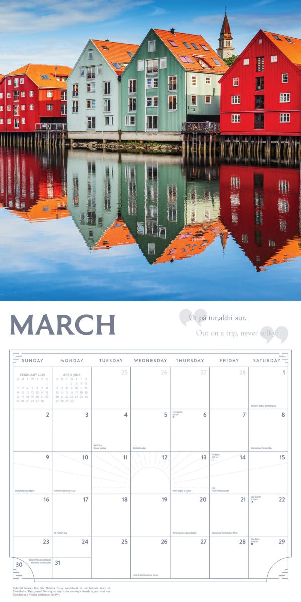  2025 Norway Wall Calendar - Marble City Press Motiv 