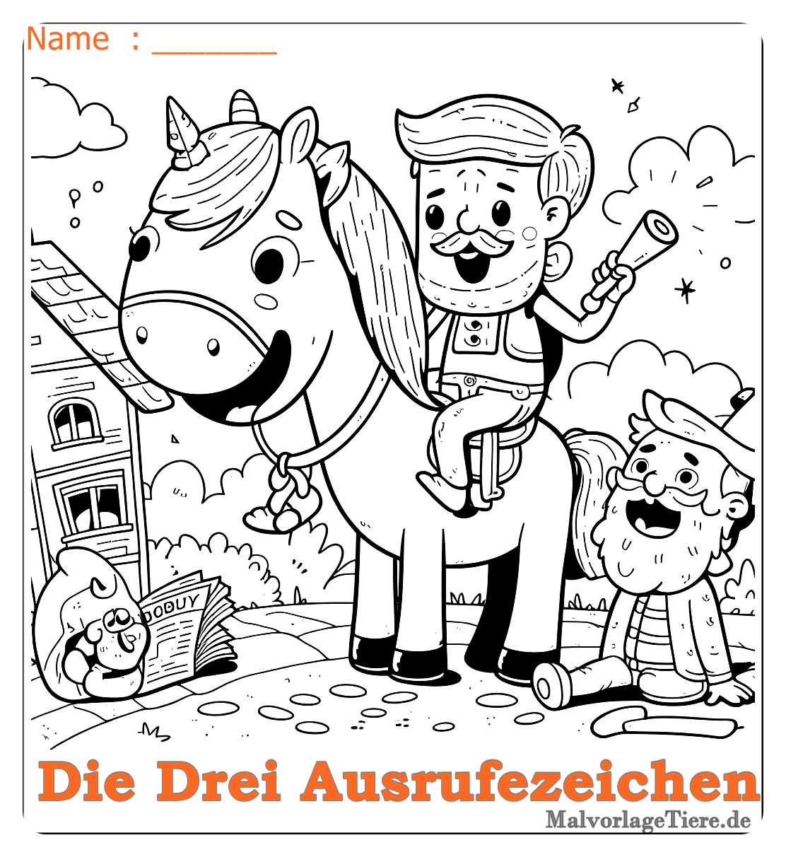  die drei ausrufezeichen ausmalbild 06 by malvorlagetiere.de Bildidee 