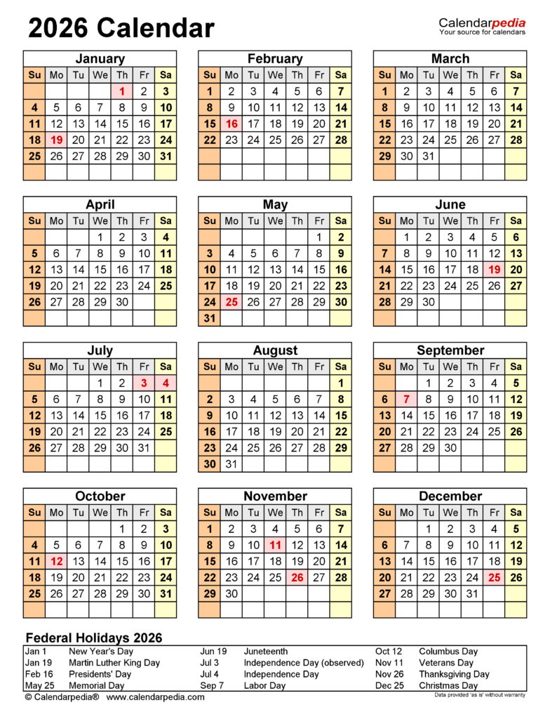  2026 Bi-Weekly Pay Calendar - Free Printable Calendar Bildidee 