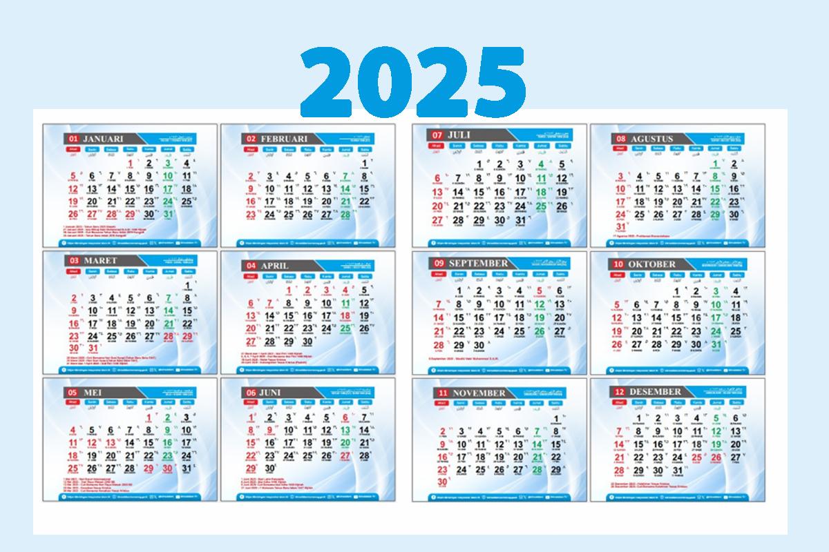  Kalender 2025 Lengkap dengan Tanggal Merah di Bulan Januari, Februari Bildidee 