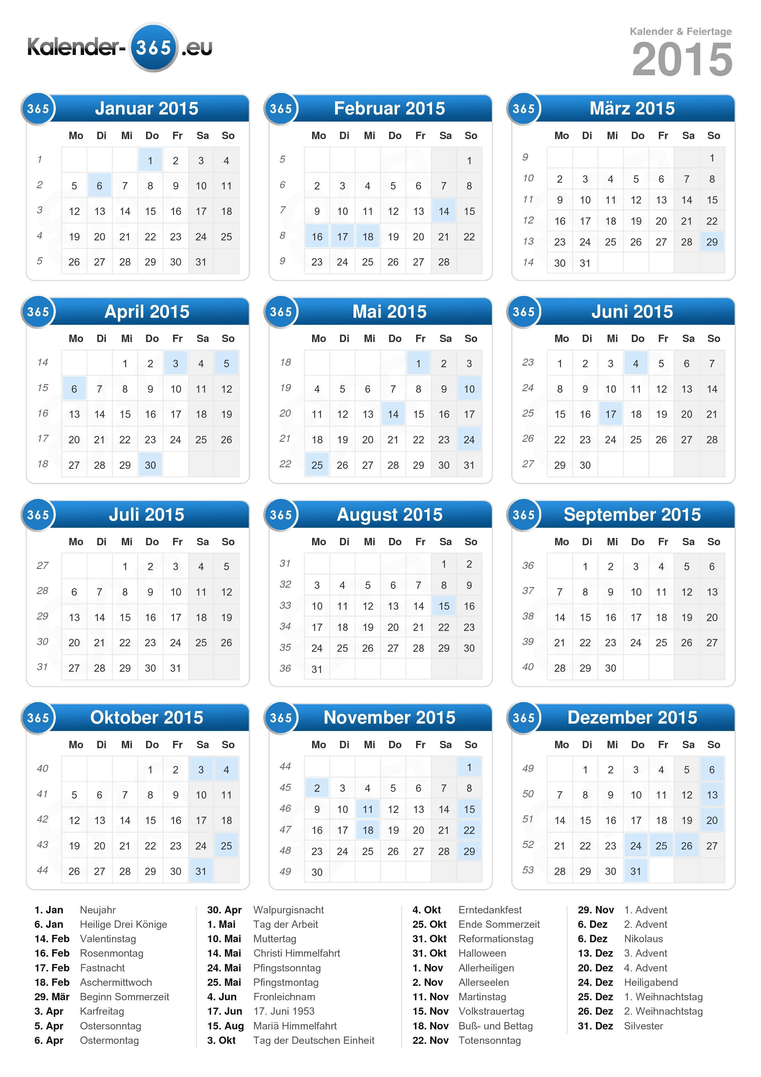  Kalender 2015 Motiv 