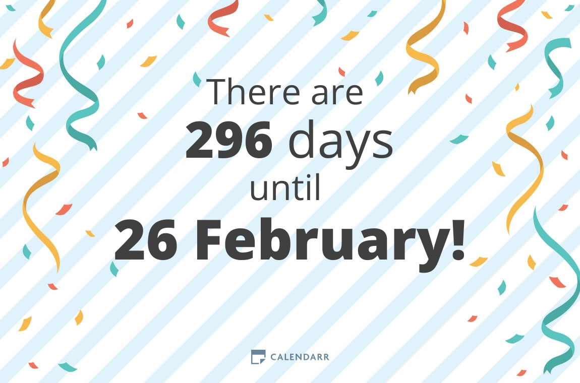  How many days until 26 February - Calendarr Motiv 