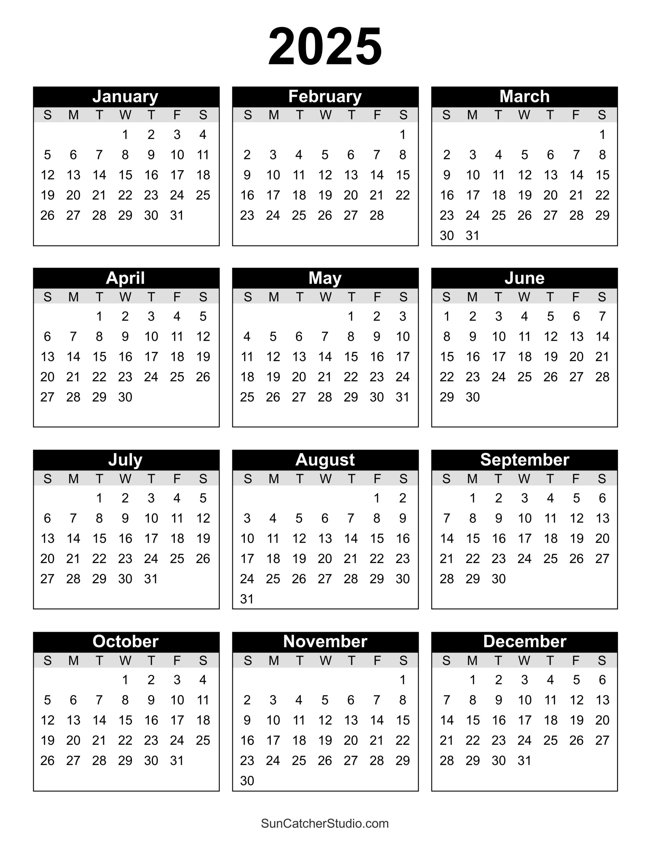  English Calendar 2025 Bildidee 