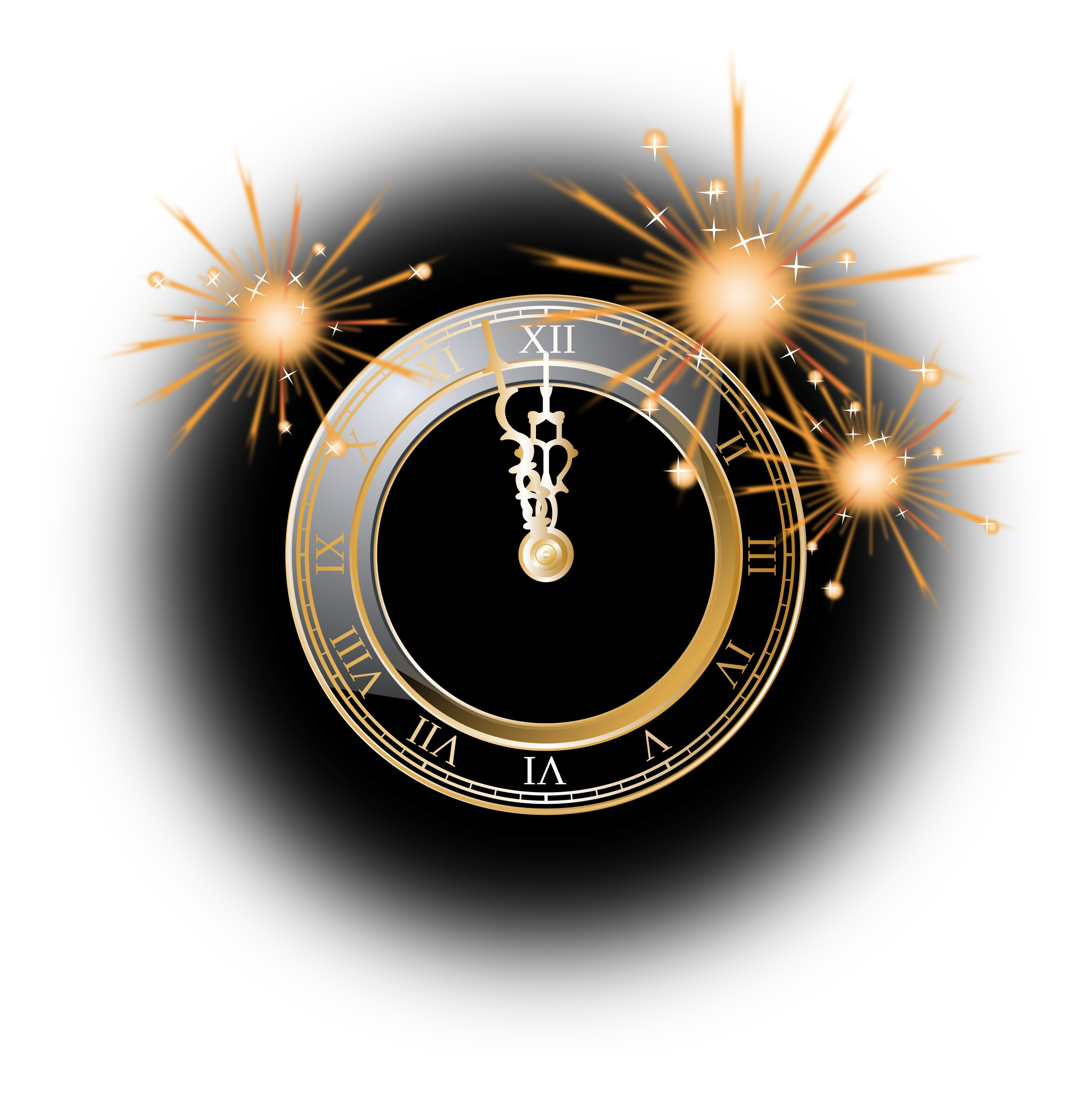  Clipart - New Year Clock 
